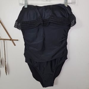 Kona Sol Black One Piece Bathingsuit